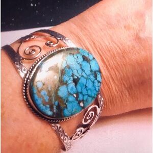 Turquoise 925 Sterling Silver Cuff Bracelet